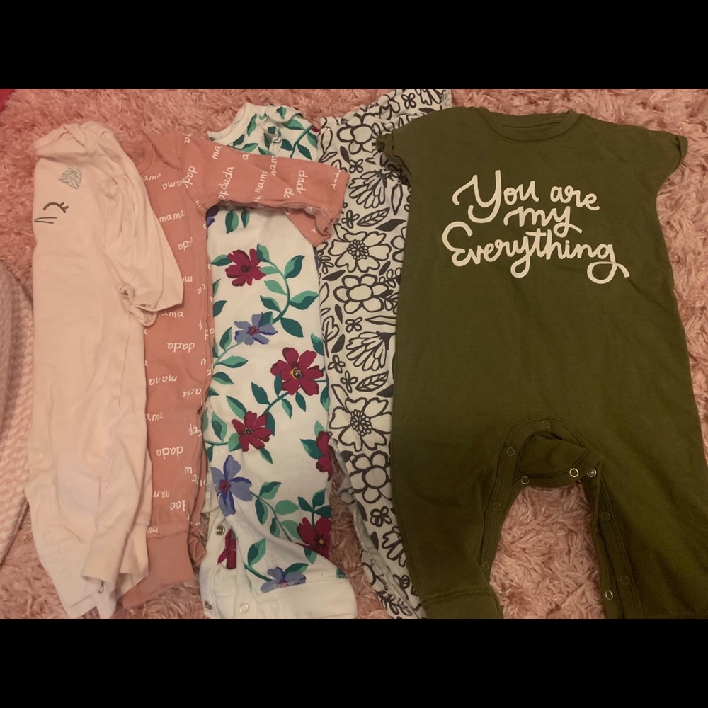 Baby girl one piece outfit lot